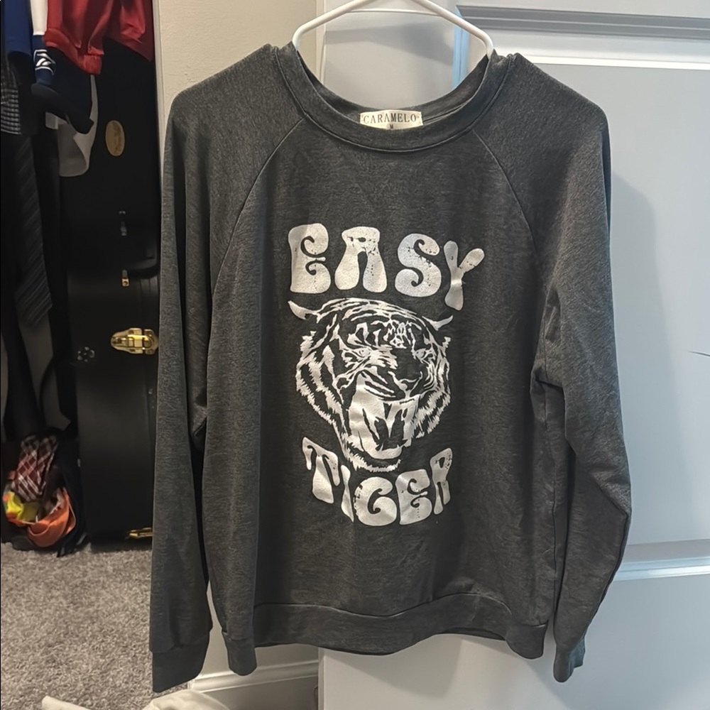 Gray 'Easy Tiger' Sweatshirt